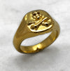 gold skull and crossbones ring