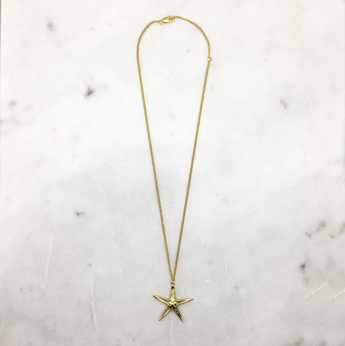 Gold Starfish Necklace