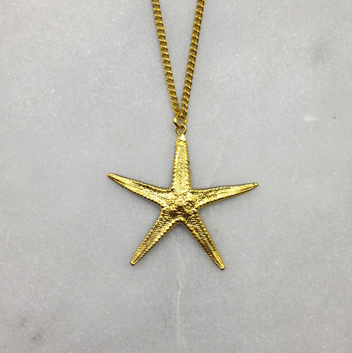 Gold Starfish Necklace