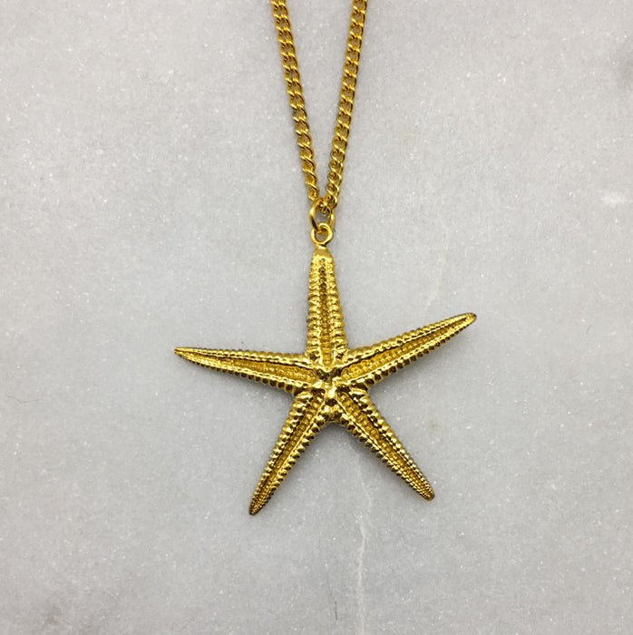 Gold Starfish Necklace