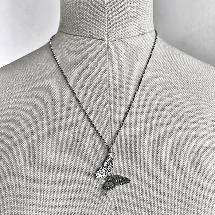 Silver Butterfly Pendant Necklace