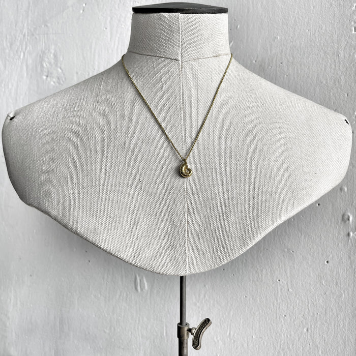Tiny Gold Spirula Necklace, Shell Necklace, Ocean Jewelry, Beach Necklace, Boho Necklace