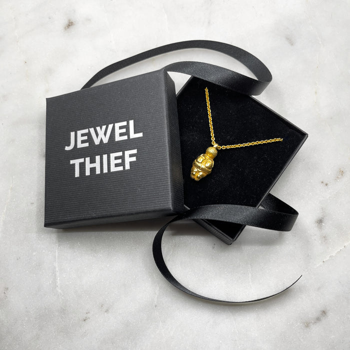 Large Venus Of Willendorf Gold Necklace