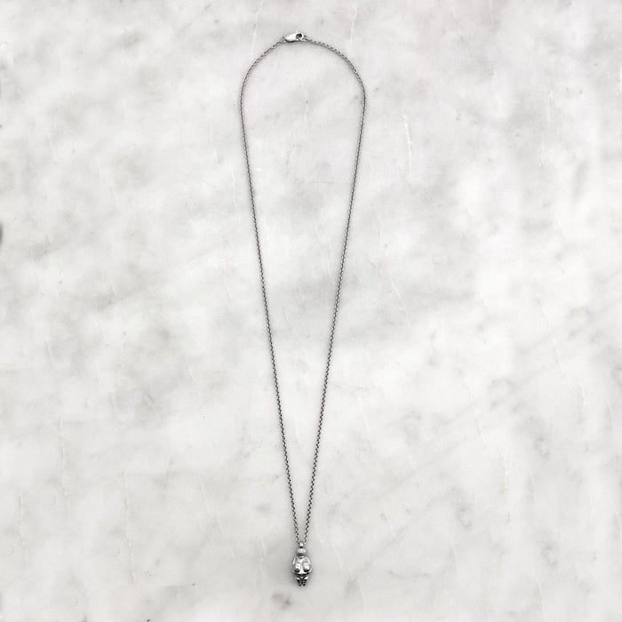 Large Venus Of Willendorf Silver Necklace
