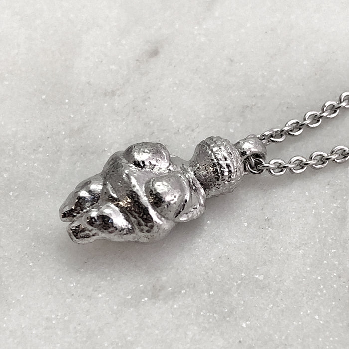 Large Venus Of Willendorf Silver Necklace