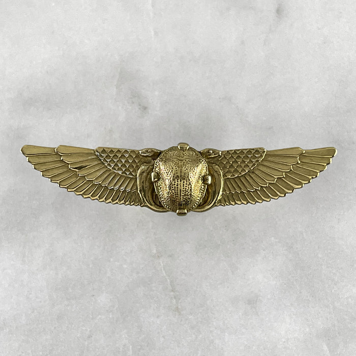 Winged Golden Scarab Ring