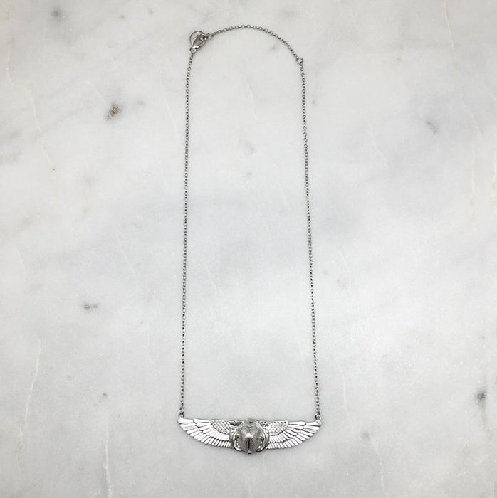Winged Scarab Beetle Necklace