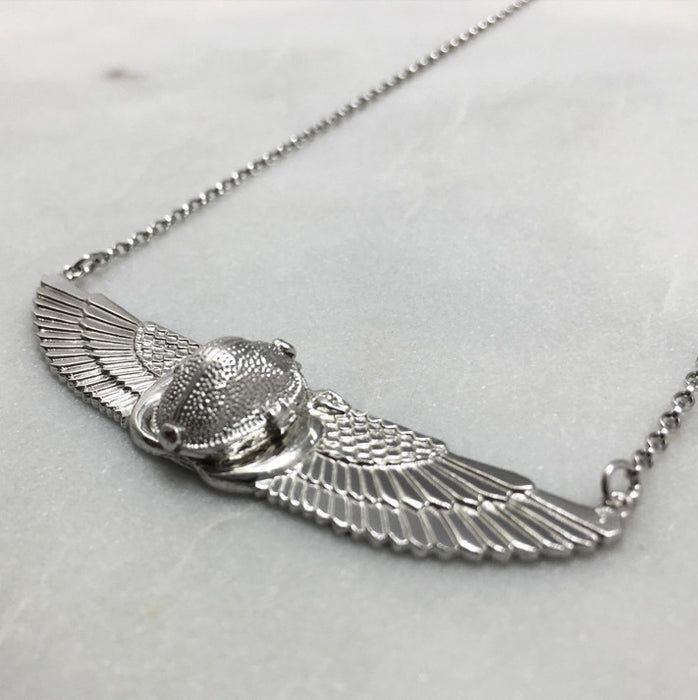 Winged Scarab Beetle Necklace