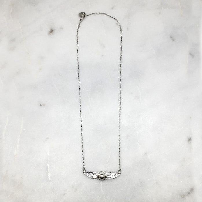 Small Winged Scarab Beetle Necklace