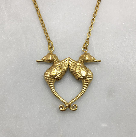 gold seahorse necklace jewel thief brighton