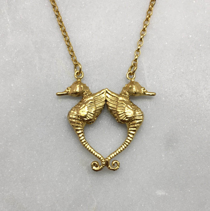 gold seahorse necklace jewel thief brighton