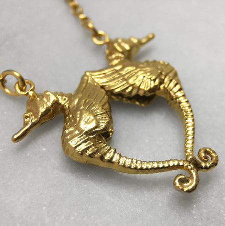 gold seahorse necklace jewel thief brighton
